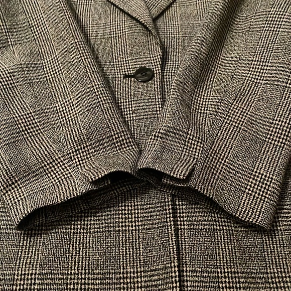 Jones New York 10 Tweed Jacket Black&White,Single-Breasted Detailing sleeve cuff - Picture 9 of 14